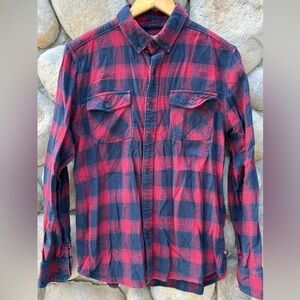 United By Blue Red and Navy Plaid Button-Down Shirt